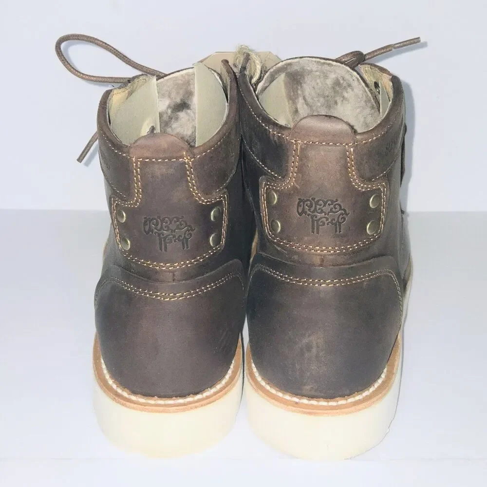 SUPERLAMB Boot DZO Brown Leather Work Boots Red Head Men Sz 11D US NEW With Box